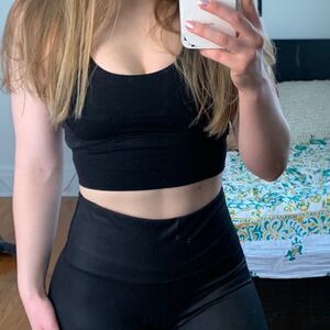 Campeak Black Sport Bra High Impact